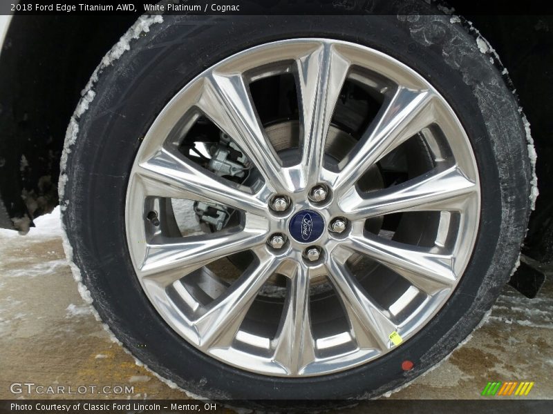 White Platinum / Cognac 2018 Ford Edge Titanium AWD