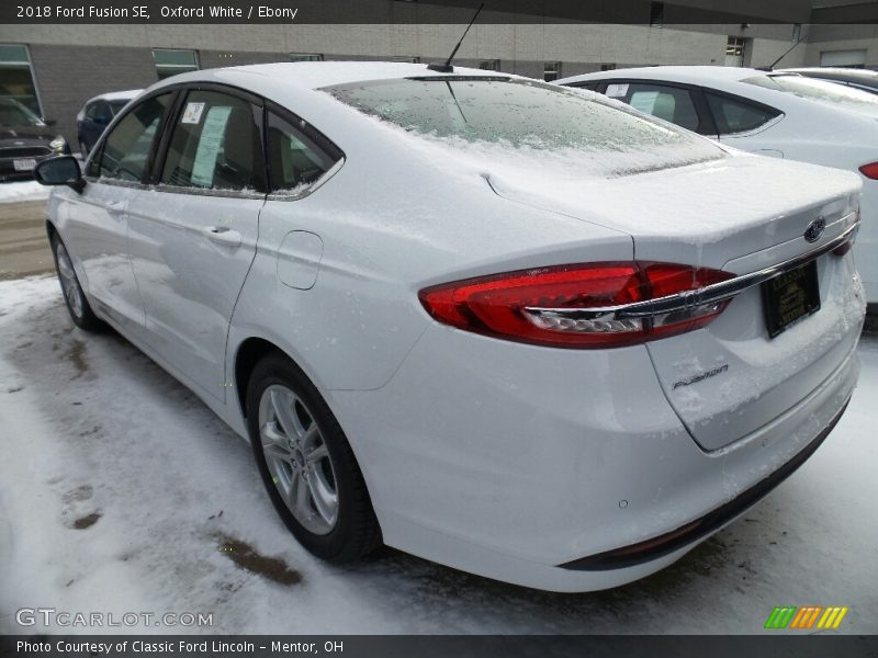 Oxford White / Ebony 2018 Ford Fusion SE