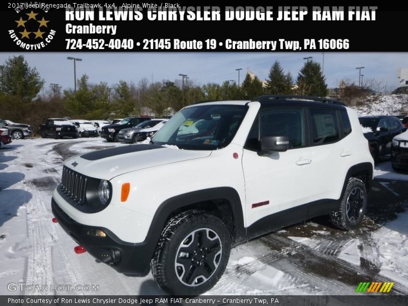 Alpine White / Black 2017 Jeep Renegade Trailhawk 4x4
