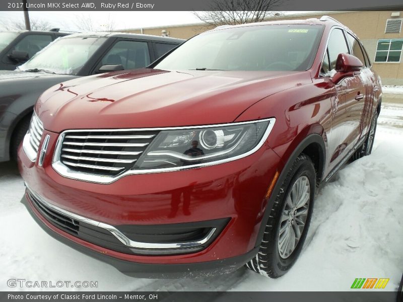 Ruby Red / Ebony 2017 Lincoln MKX Select AWD