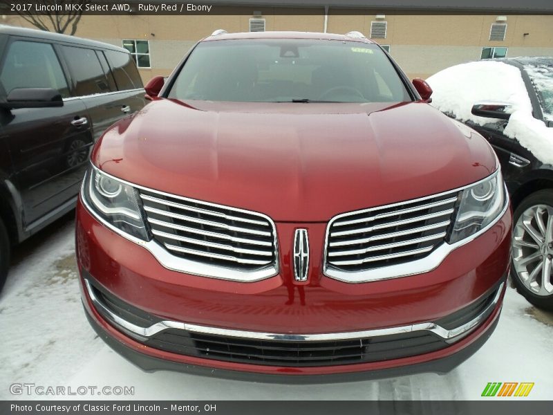 Ruby Red / Ebony 2017 Lincoln MKX Select AWD