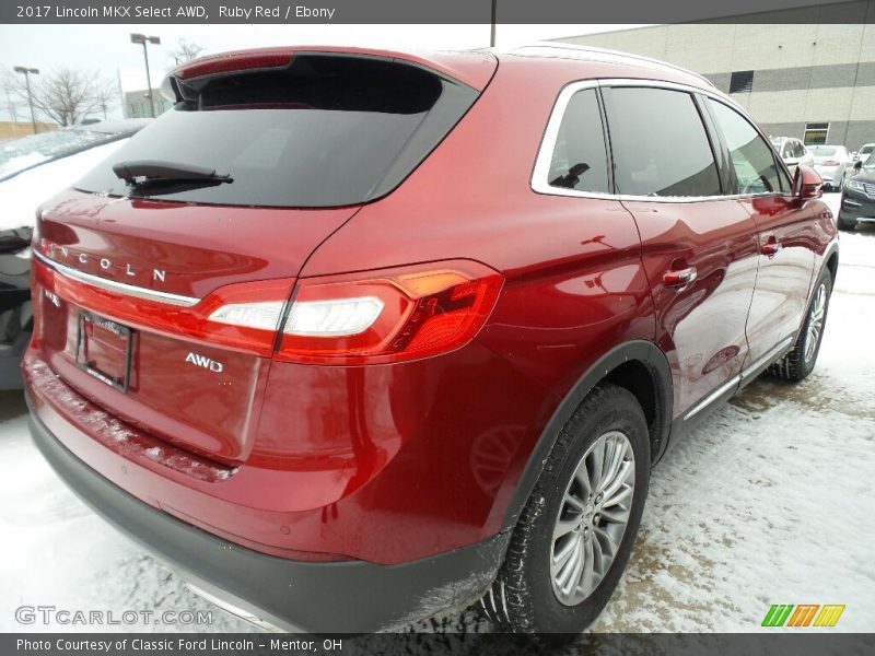 Ruby Red / Ebony 2017 Lincoln MKX Select AWD