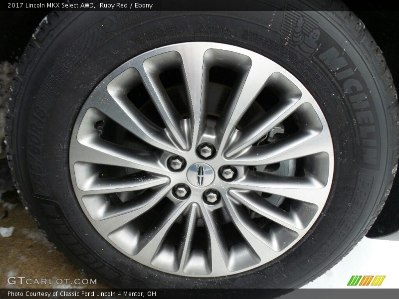 Ruby Red / Ebony 2017 Lincoln MKX Select AWD