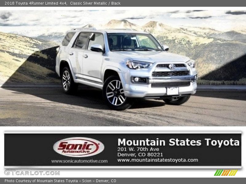 Classic Silver Metallic / Black 2018 Toyota 4Runner Limited 4x4
