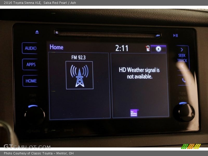 Salsa Red Pearl / Ash 2016 Toyota Sienna XLE