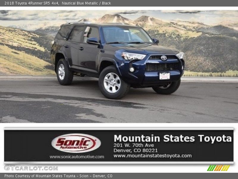 Nautical Blue Metallic / Black 2018 Toyota 4Runner SR5 4x4