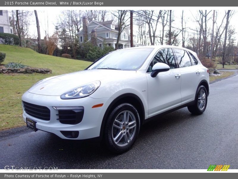 White / Black/Luxor Beige 2015 Porsche Cayenne Diesel