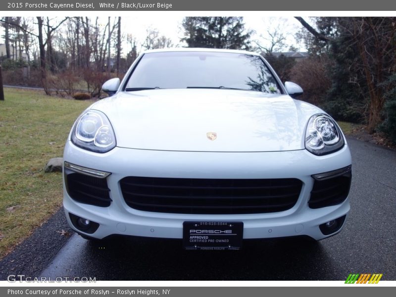 White / Black/Luxor Beige 2015 Porsche Cayenne Diesel