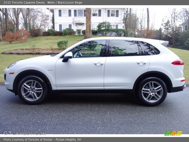White / Black/Luxor Beige 2015 Porsche Cayenne Diesel