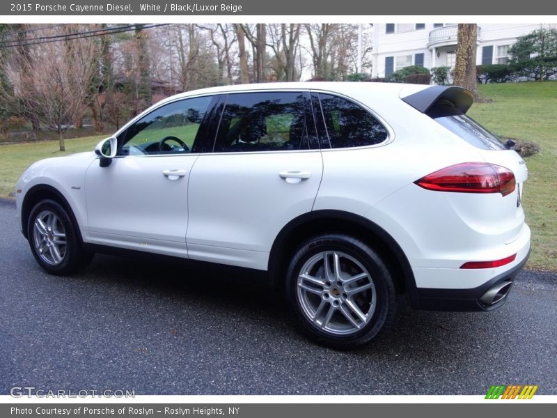 White / Black/Luxor Beige 2015 Porsche Cayenne Diesel