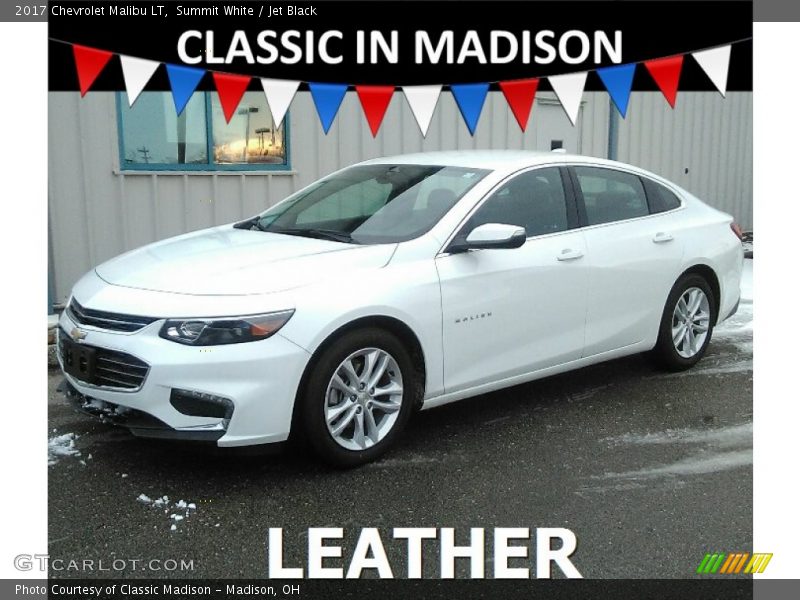 Summit White / Jet Black 2017 Chevrolet Malibu LT