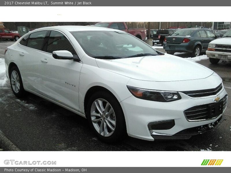 Summit White / Jet Black 2017 Chevrolet Malibu LT