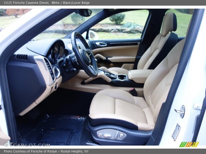 White / Black/Luxor Beige 2015 Porsche Cayenne Diesel