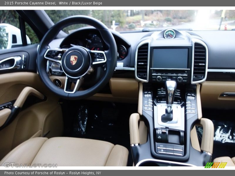 White / Black/Luxor Beige 2015 Porsche Cayenne Diesel