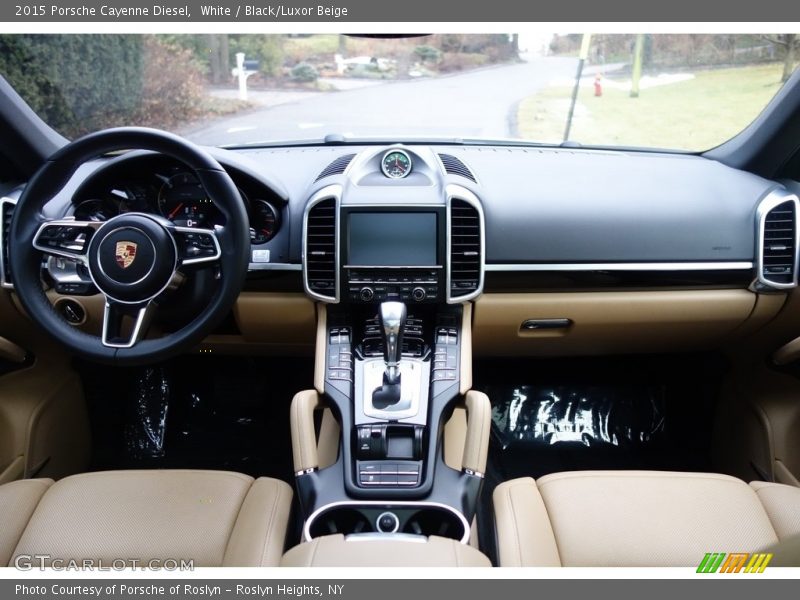 White / Black/Luxor Beige 2015 Porsche Cayenne Diesel