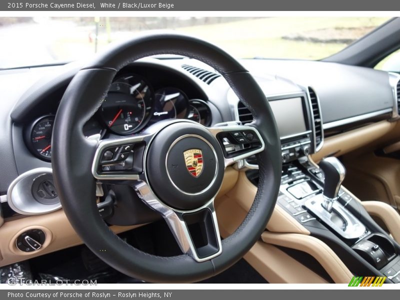 White / Black/Luxor Beige 2015 Porsche Cayenne Diesel