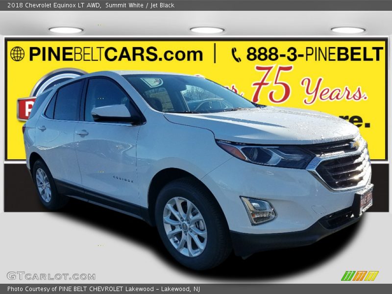 Summit White / Jet Black 2018 Chevrolet Equinox LT AWD