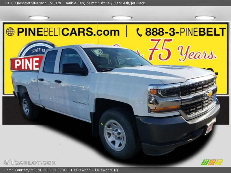 Summit White / Dark Ash/Jet Black 2018 Chevrolet Silverado 1500 WT Double Cab