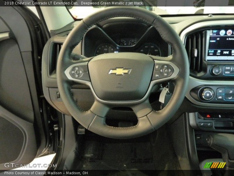 Deepwood Green Metallic / Jet Black 2018 Chevrolet Colorado LT Extended Cab