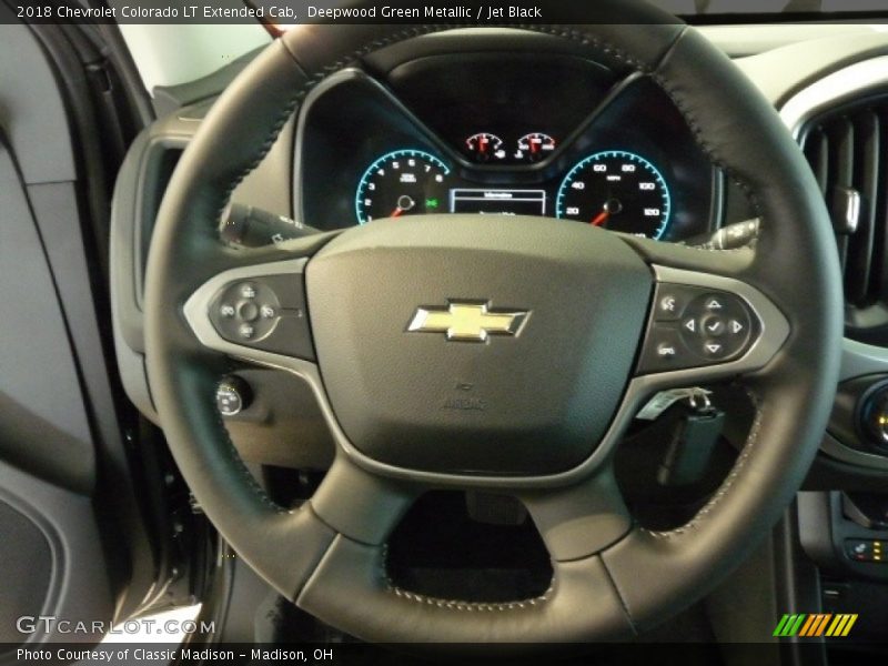 Deepwood Green Metallic / Jet Black 2018 Chevrolet Colorado LT Extended Cab