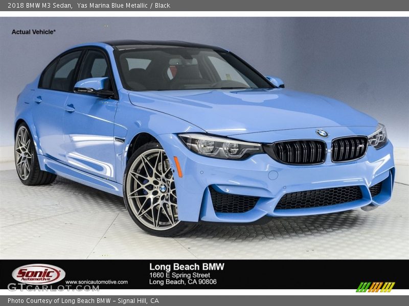 Yas Marina Blue Metallic / Black 2018 BMW M3 Sedan