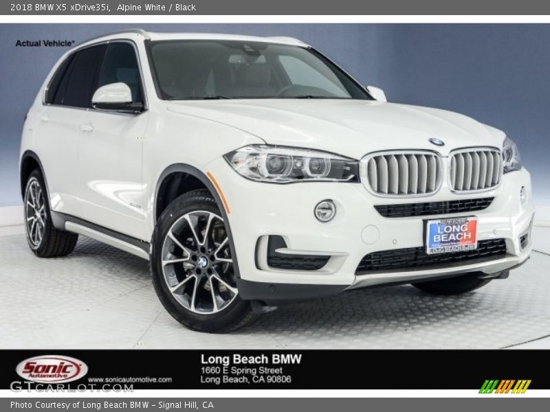 Alpine White / Black 2018 BMW X5 xDrive35i
