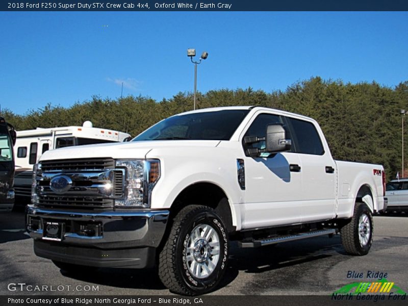 Oxford White / Earth Gray 2018 Ford F250 Super Duty STX Crew Cab 4x4