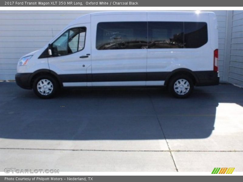 Oxford White / Charcoal Black 2017 Ford Transit Wagon XLT 350 MR Long