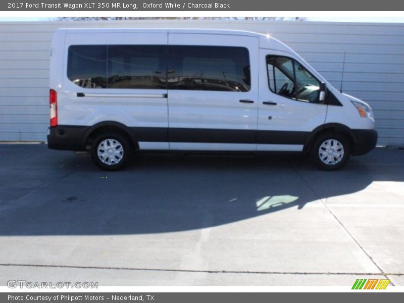 Oxford White / Charcoal Black 2017 Ford Transit Wagon XLT 350 MR Long