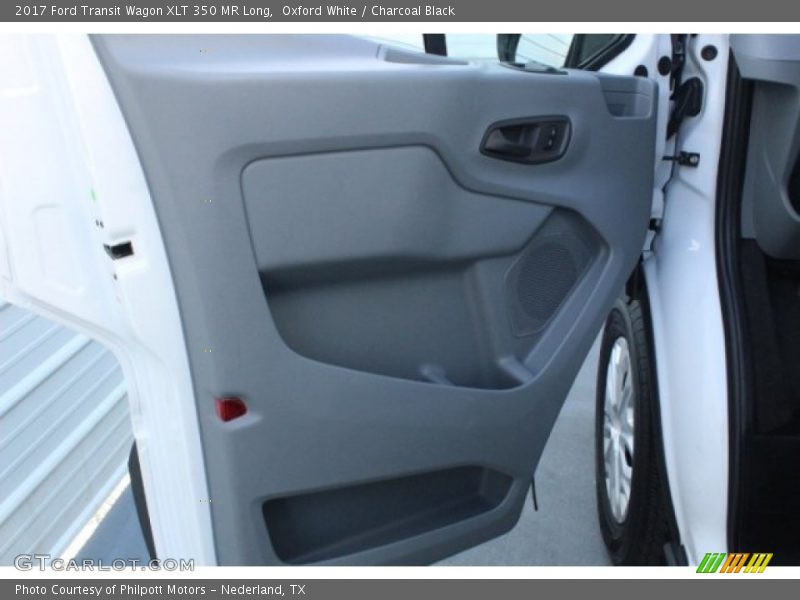 Oxford White / Charcoal Black 2017 Ford Transit Wagon XLT 350 MR Long