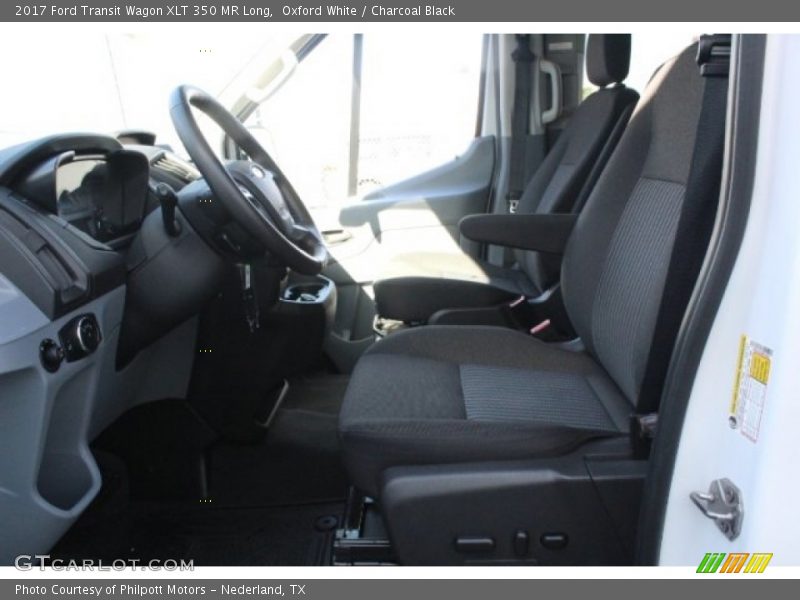 Oxford White / Charcoal Black 2017 Ford Transit Wagon XLT 350 MR Long