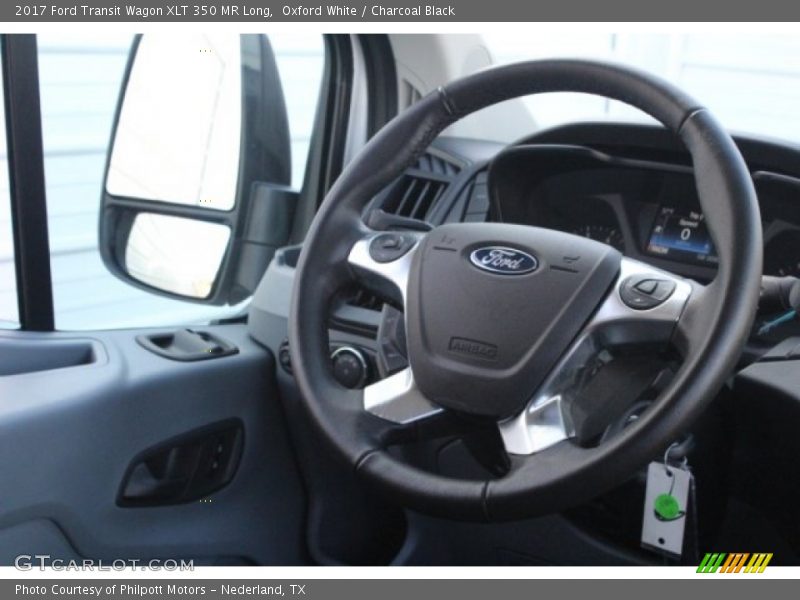 Oxford White / Charcoal Black 2017 Ford Transit Wagon XLT 350 MR Long