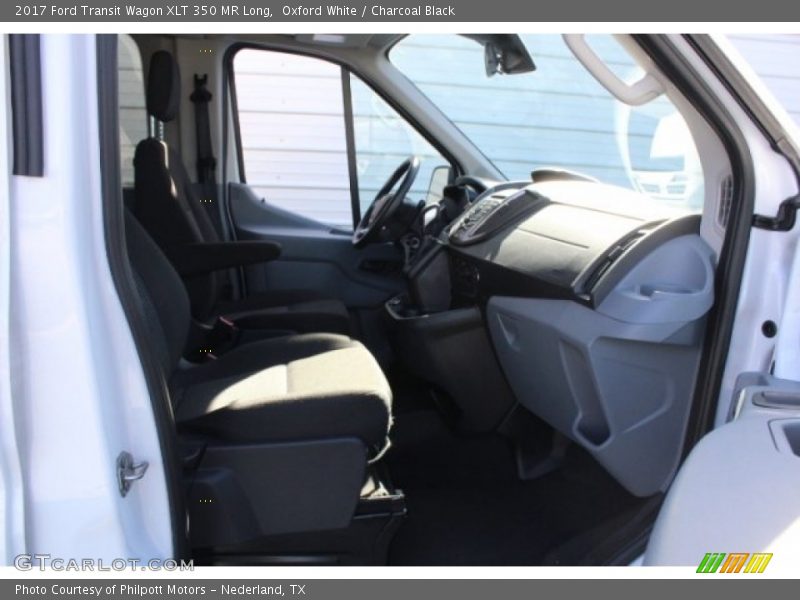 Oxford White / Charcoal Black 2017 Ford Transit Wagon XLT 350 MR Long