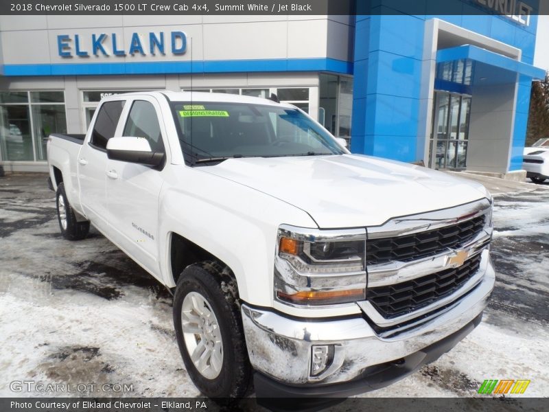 Summit White / Jet Black 2018 Chevrolet Silverado 1500 LT Crew Cab 4x4