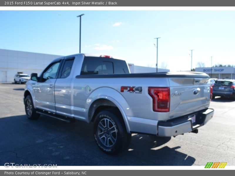 Ingot Silver Metallic / Black 2015 Ford F150 Lariat SuperCab 4x4