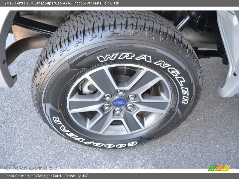 Ingot Silver Metallic / Black 2015 Ford F150 Lariat SuperCab 4x4