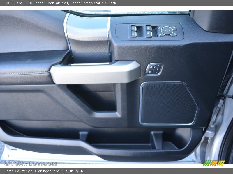 Ingot Silver Metallic / Black 2015 Ford F150 Lariat SuperCab 4x4