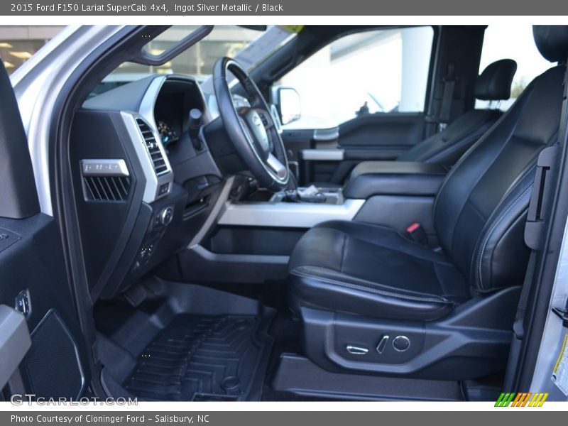 Ingot Silver Metallic / Black 2015 Ford F150 Lariat SuperCab 4x4