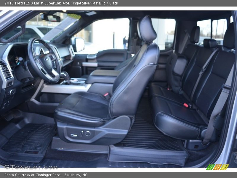 Ingot Silver Metallic / Black 2015 Ford F150 Lariat SuperCab 4x4