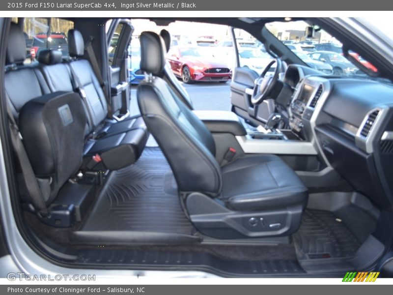 Ingot Silver Metallic / Black 2015 Ford F150 Lariat SuperCab 4x4