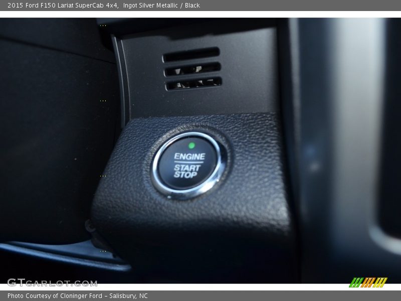 Ingot Silver Metallic / Black 2015 Ford F150 Lariat SuperCab 4x4