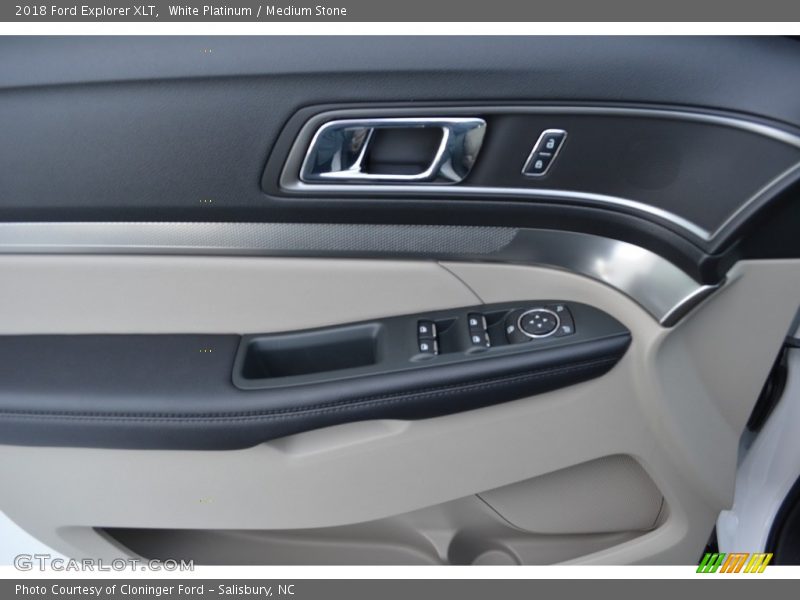 White Platinum / Medium Stone 2018 Ford Explorer XLT