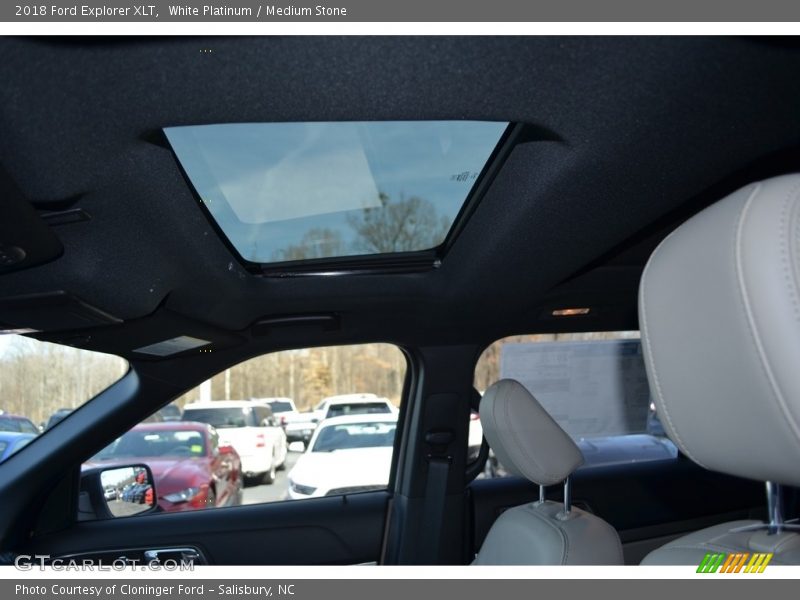White Platinum / Medium Stone 2018 Ford Explorer XLT