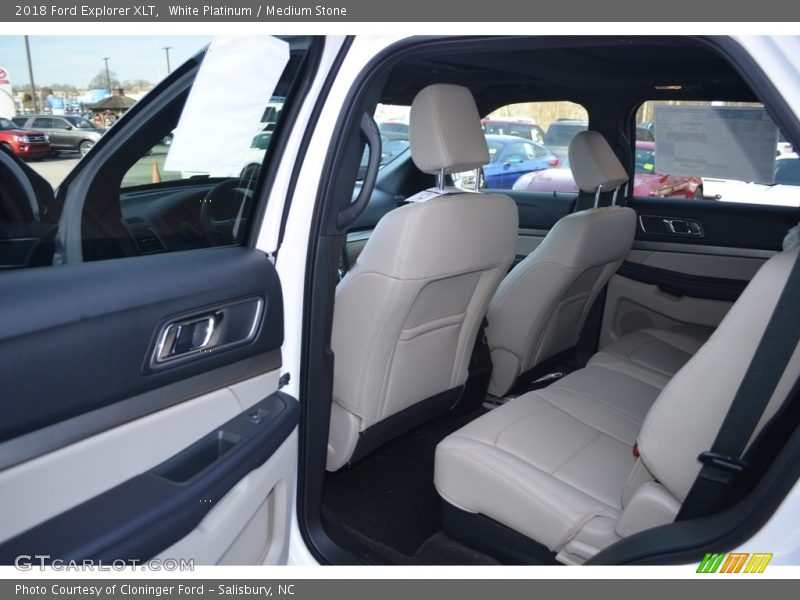 White Platinum / Medium Stone 2018 Ford Explorer XLT