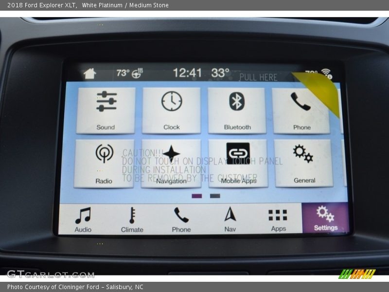 White Platinum / Medium Stone 2018 Ford Explorer XLT
