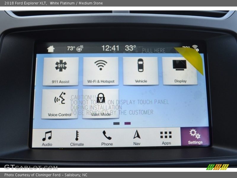 White Platinum / Medium Stone 2018 Ford Explorer XLT