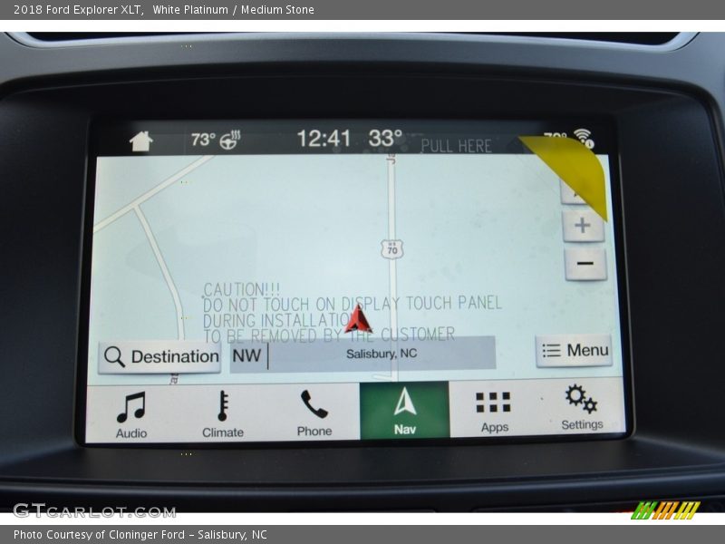 White Platinum / Medium Stone 2018 Ford Explorer XLT