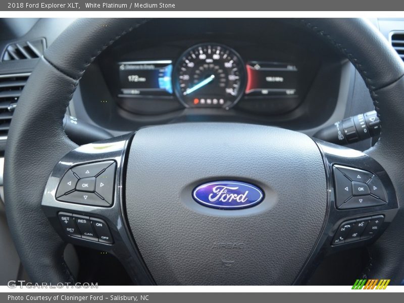 White Platinum / Medium Stone 2018 Ford Explorer XLT