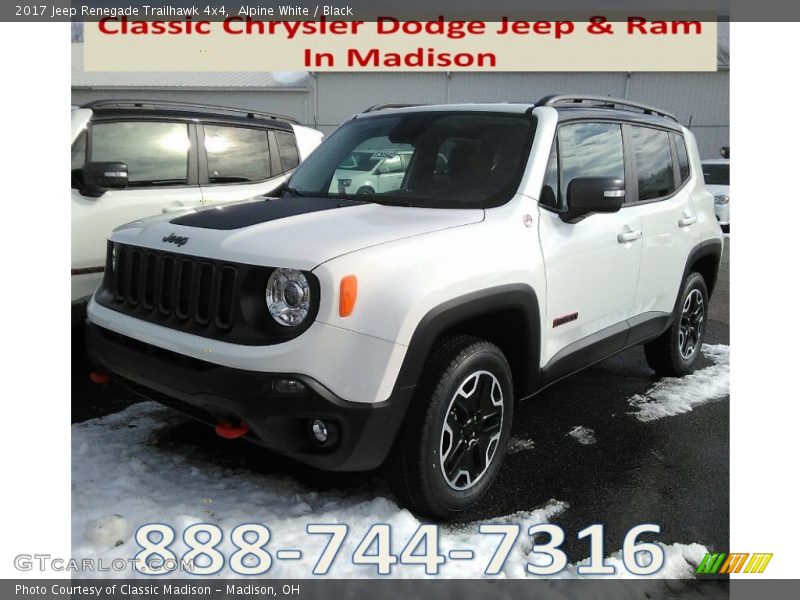 Alpine White / Black 2017 Jeep Renegade Trailhawk 4x4