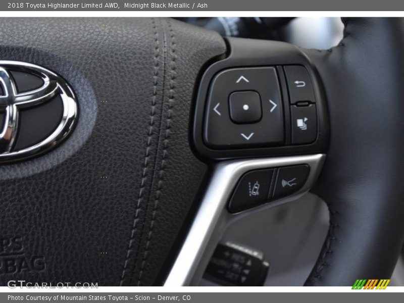Midnight Black Metallic / Ash 2018 Toyota Highlander Limited AWD